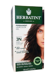 Herbatint Permanent Herbal Hair Color Gel, 135ml, 3N Dark Chestnut