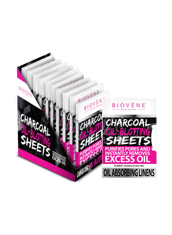 Biovene Charcoal Oil Blotting Sheets, 50 Sheets