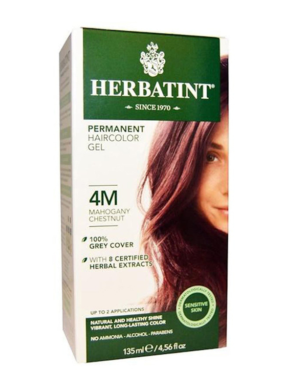 Herbatint Permanent Herbal Hair Color Gel, 135ml, 4m Mahogany Chestnut