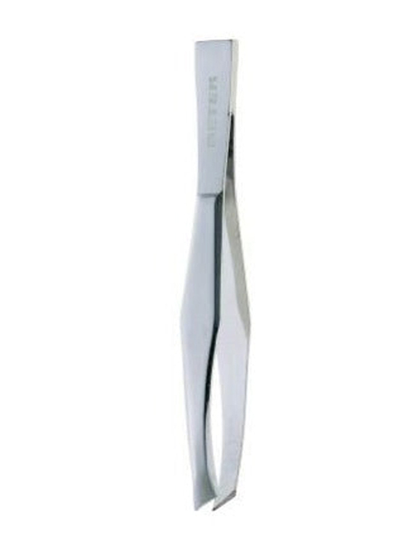 Beter Gilded Slanted Pointed Tweezers, 7.2cm, 34001, Chrome