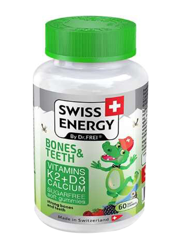 

Swiss Energy Bones & Teeth Kids Vitamin K2+D3+Calcium, 60 Gummies