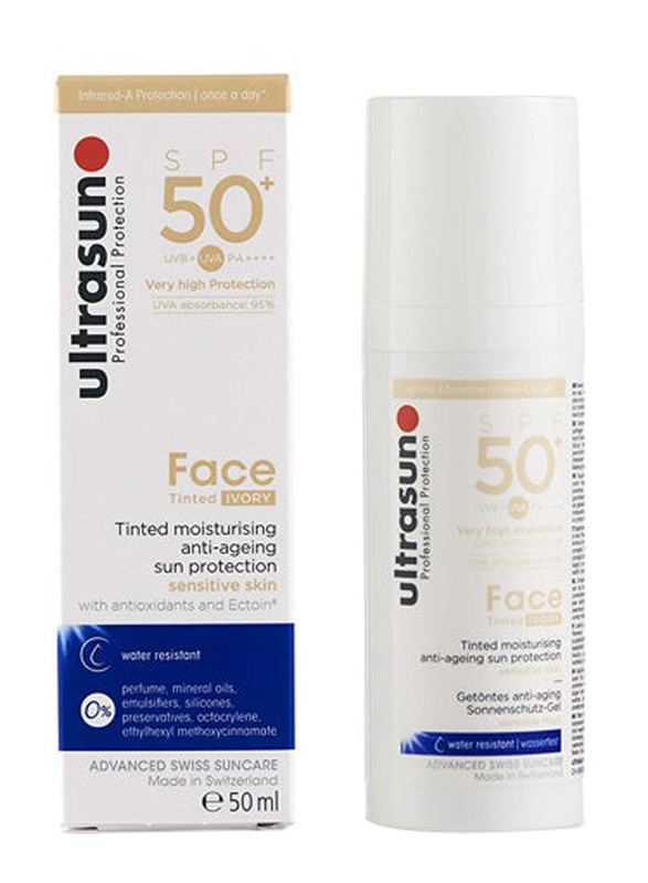 Ultrasun Spf50+ Face Tint Ivory Cream, 50ml