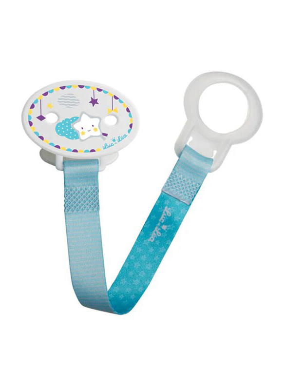 Luc et Lea Fabric Soother Fastener, Blue