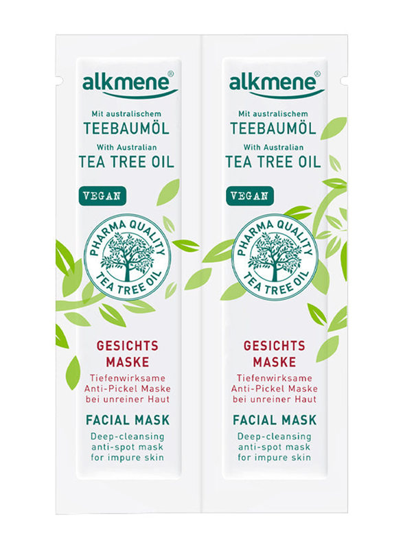 Alkmene Tea Tree Face Mask, 2 x 6ml