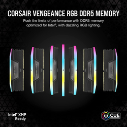 Corsair 32GB (2 x 16GB) DDR5 5600MHz CL40 Vengeance Dual Memory Kit, Black