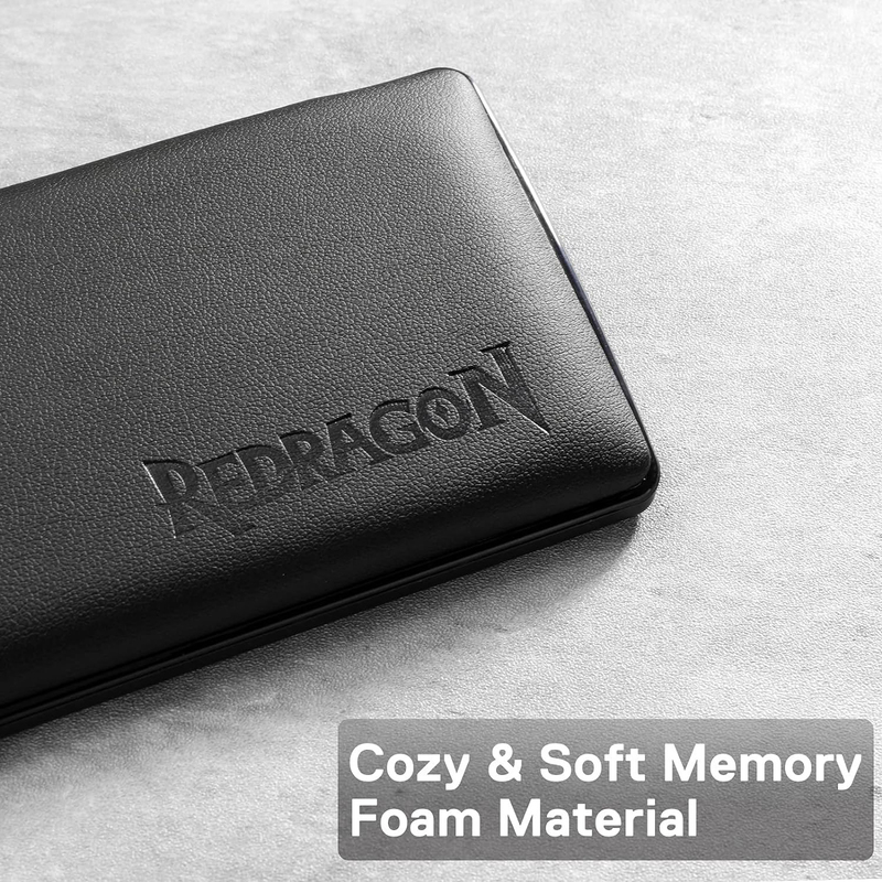 Redragon P037 Meteor L Computer Keyboard Ergonomic Soft Memory Foam 100% 104 Keys Standard Wrist Rest Pad with Anti-Slip Rubber Base 17.12/2.87/0.78 inch, Black