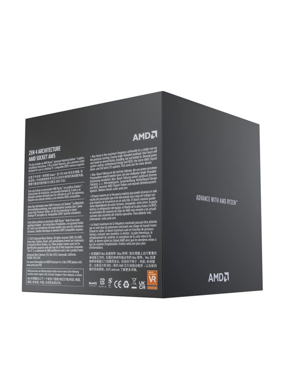 AMD Ryzen 7 7700 Box with Wraith Prism Khalir, Black