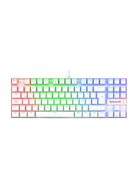 Red Dragon K552-W Kumara Mechanical Gaming Keyboard with Switches Blue & RGB Backlight for PC, White