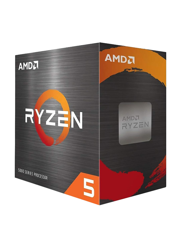 AMD Ryzen 5 5600X DDR4 Desktop Support 3.7 GHz up to 4.6 GHz with Processor 6 Cores, 12 Threads, AM4 Pack & Zen 3 Core Engineered Processor, Large, Black