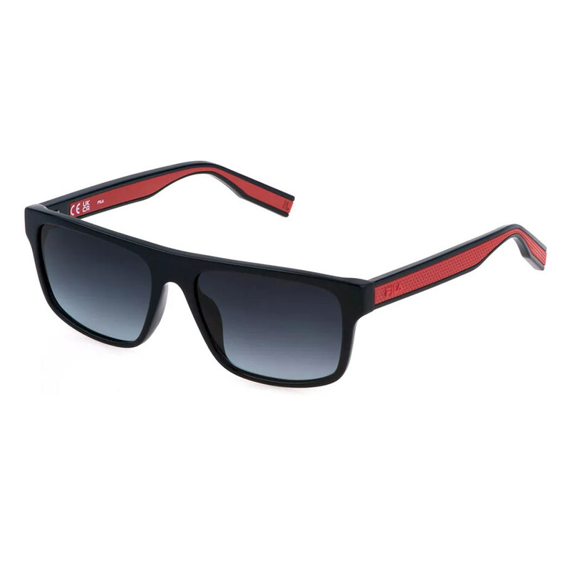 FILA RECTANGULAR Full Rim Sunglasses For  MEN,BLUE Lens,  SFI525 0991, 57/17/145