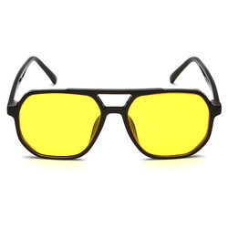 IDEE PILOT Full Rim Sunglasses For  UNISEX,YELLOW Lens,  2906 C4, 59/17/147