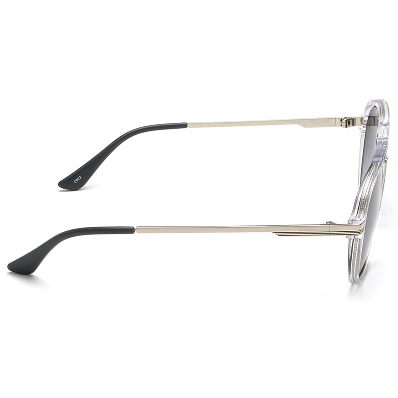 IDEE AVIATOR Full Rim Sunglasses For  UNISEX,GREY Lens,  S2914 C3, 55/18/144