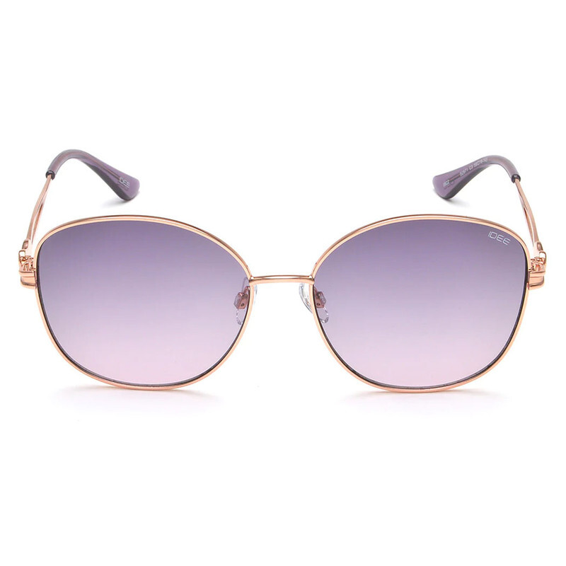 IDEE BUTTERFLY Full Rim Sunglasses For  WOMEN,PURPLE Lens,  S2871 C3, 59/16/144