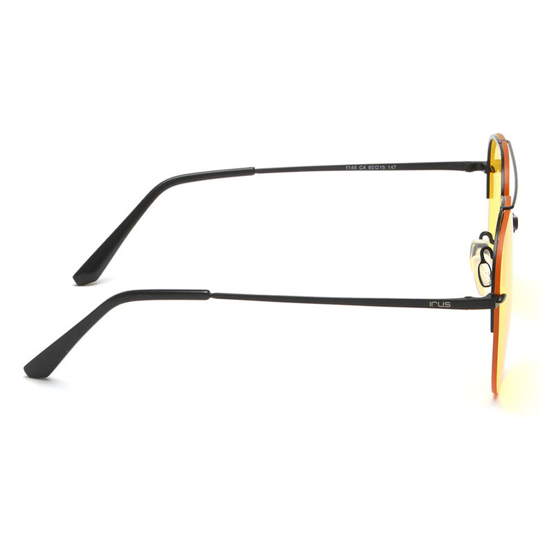 IRUS AVIATOR Half Rim Sunglasses For  UNISEX,YELLOW Lens,  1148 C4, 60/15/147