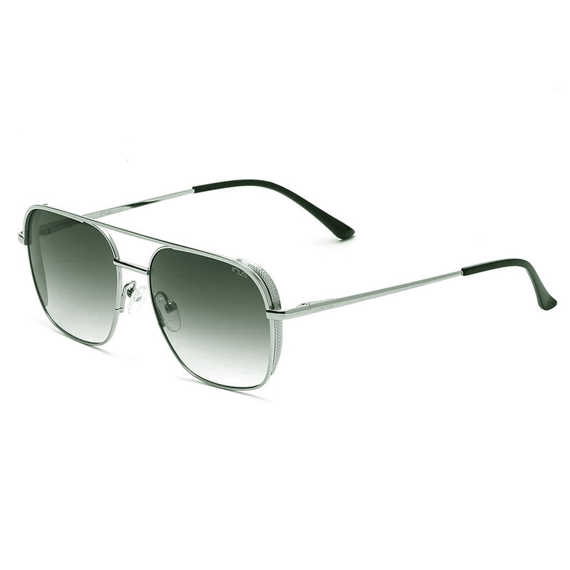 IRUS PILOT Full Rim Sunglasses For  UNISEX,GREEN Lens,  1154 C1, 57/17/150