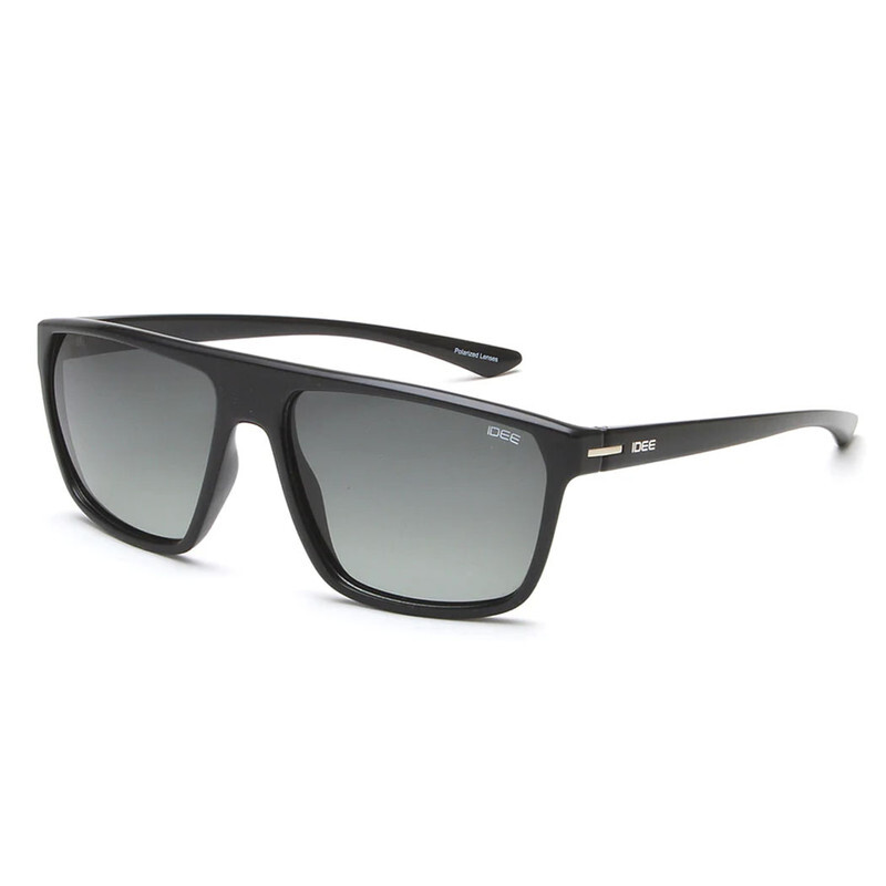 Idee polarized Rectangular Full Rim Sunglasses For Men,GREEN LensS2948 C1P,58/16/142