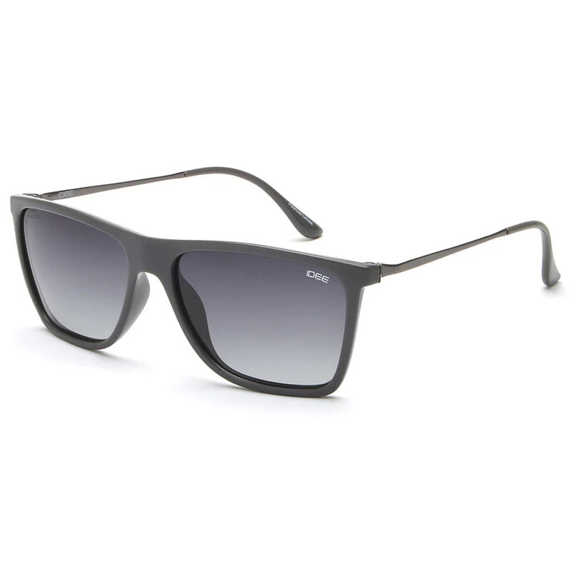 Idee polarized Rectangular Full Rim Sunglasses For Unisex,GREY LensS2804 C12P,56/16/145