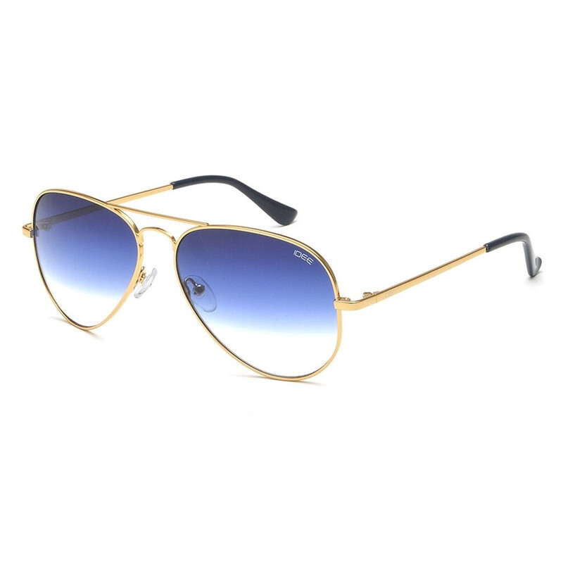 IDEE AVIATOR Full Rim Sunglasses For  UNISEX,BLUE Lens,  3000 C2, 58/15/138