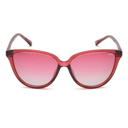 IDEE Polarized CAT EYE Full Rim Sunglasses For  WOMEN,PINK Lens,  S2770 C2P, 58/14/140