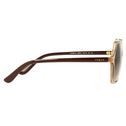 VOGUE HEXAGONAL Full Rim Sunglasses For  WOMEN,BROWN Lens,  VO5361 282613, 55/16/140