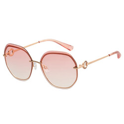Idee  Hexagonal Rimless Sunglasses For Woman,ROSE LensS2867 C3,60/15/143