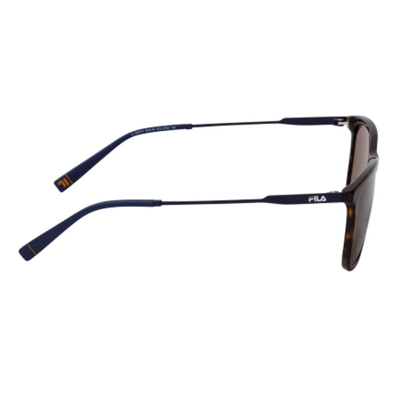 FILA RECTANGULAR Full Rim Sunglasses For  WOMEN,BROWN Lens,  SFI214 0722, 55/18/145