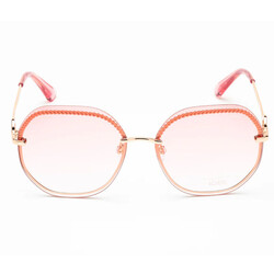 Idee  Hexagonal Rimless Sunglasses For Woman,ROSE LensS2867 C3,60/15/143