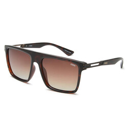 IDEE Polarized RECTANGULAR Full Rim Sunglasses For  UNISEX,BROWN Lens,  S2957 C2P, 57/17/139