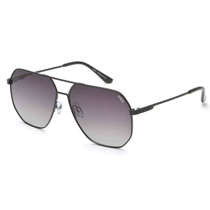 IDEE Polarized PILOT Full Rim Sunglasses For  MEN,GREY Lens,  S2919 C4P, 60/13/143