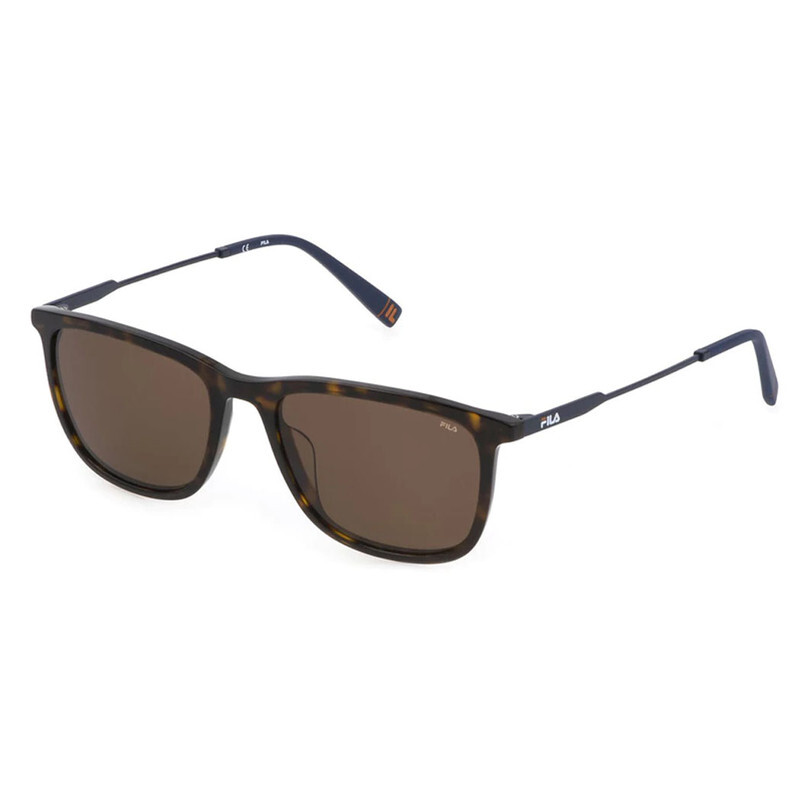 FILA RECTANGULAR Full Rim Sunglasses For  WOMEN,BROWN Lens,  SFI214 0722, 55/18/145