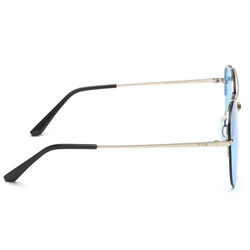 Irus  Aviator Half Rim Sunglasses For Unisex,BLUE Lens1148 C5,60/15/147