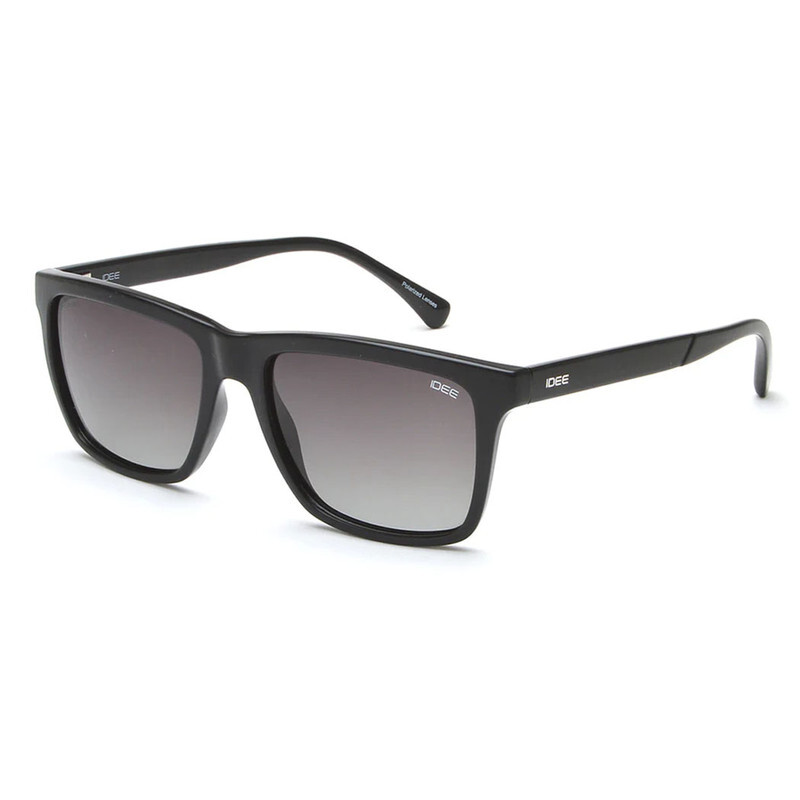 IDEE Polarized SQUARE Full Rim Sunglasses For  UNISEX,GREY Lens,  S2949 C1P, 55/17/143