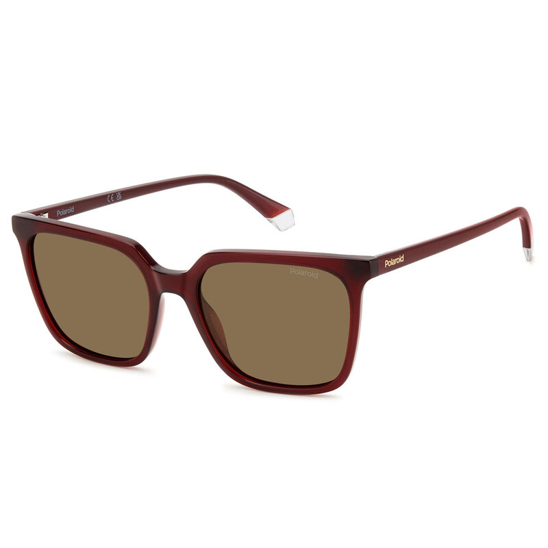 Polaroid polarized Square Full Rim Sunglasses For Woman,BROWN LensPLD4163/S LHFSP,55/18/145