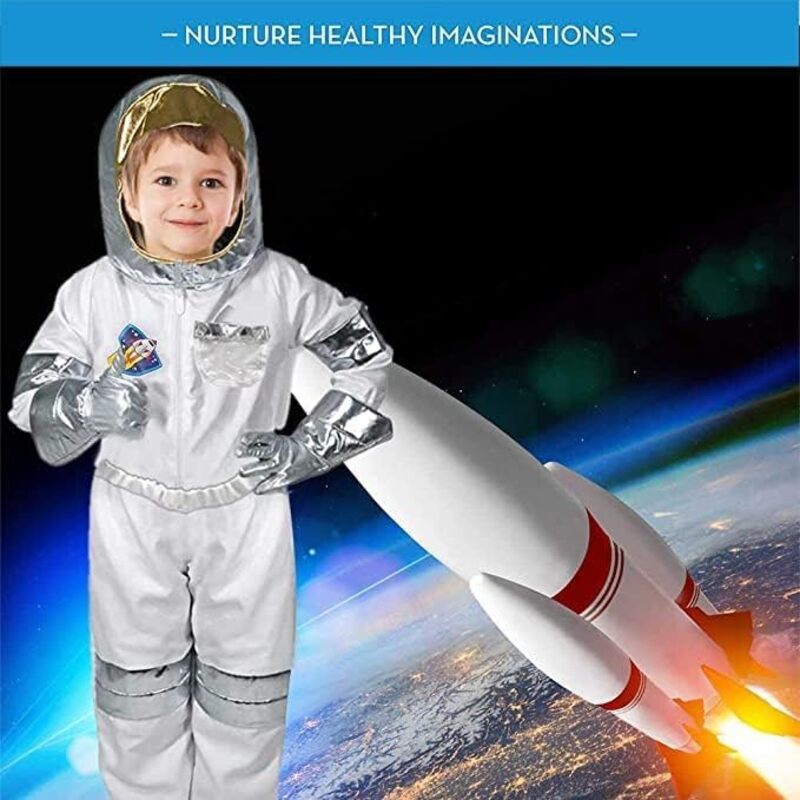 Children's Astronaut Space Costume Space Pretend Dress Up Role Play Set for Kids Cosplay Ages 4-7