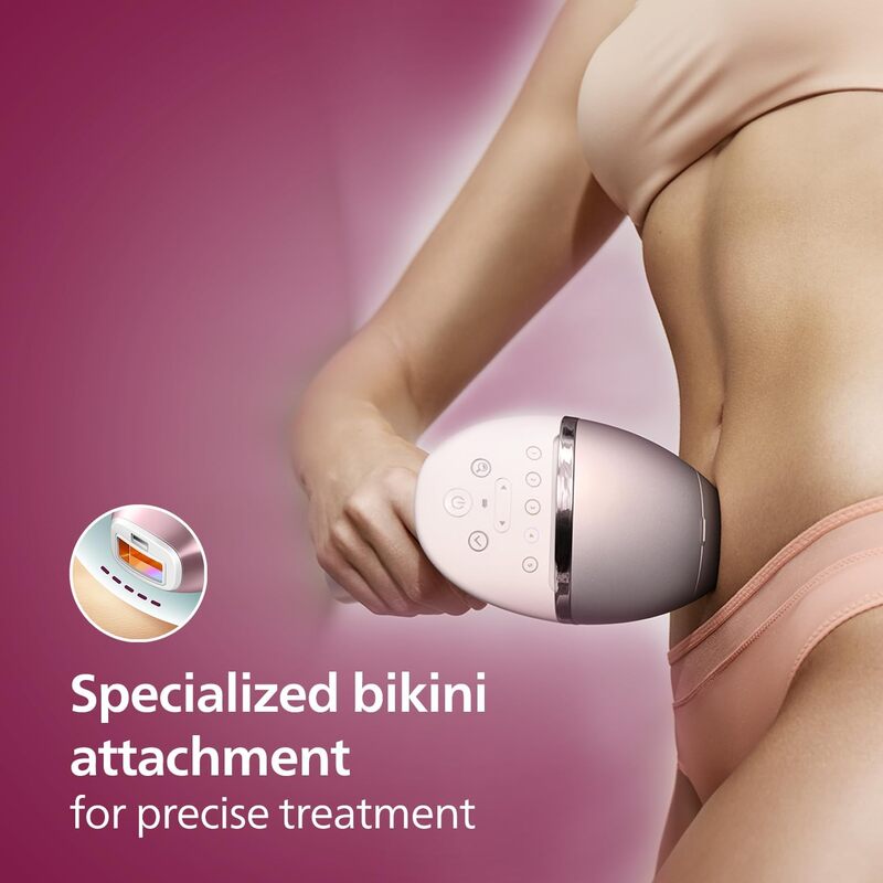 Philips Lumea IPL  Hair Removal  9000 Series  SenseIQ Technology  4 Attachments  Face, Body, Bikini, Underarm  Cordless Use  BRI958/60  Rose Gold