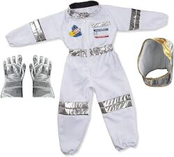 Children's Astronaut Space Costume Space Pretend Dress Up Role Play Set for Kids Cosplay Ages 4-7