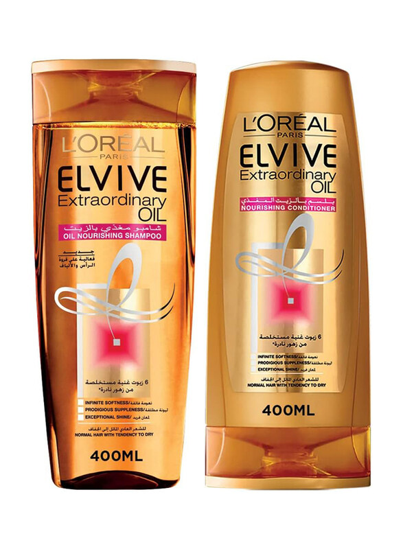 

L'Oréal Paris L'Oreal Paris Elvive Extraordinary Oil Shampoo & Conditioner for All Type Hair, 400ml, 2 Piece