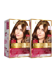 L'Oreal Paris Excellence Creme Permanent Hair Color, 7.7 Honey Brown