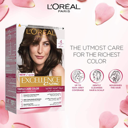 L'Oreal Paris Excellence Creme Permanent Hair Color, 4.0 Brown