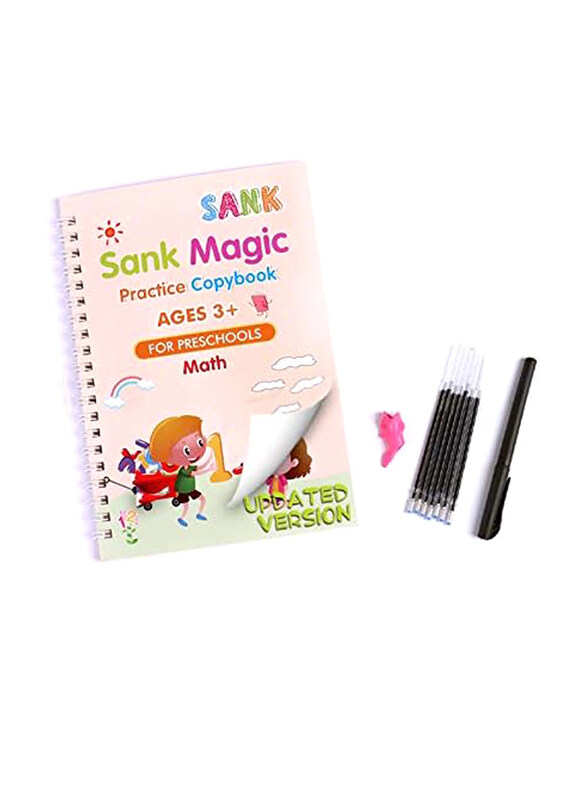 

Sank Magic Practice Copybook Ages 3+ Math with Pens, Spiral Bound Book, By: Sank