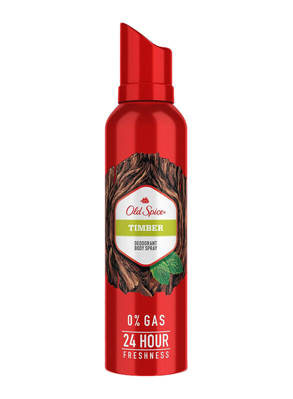 

Old Spice Timber No Gas 24 hour Long Lasting Freshness Deodorant, 140ml