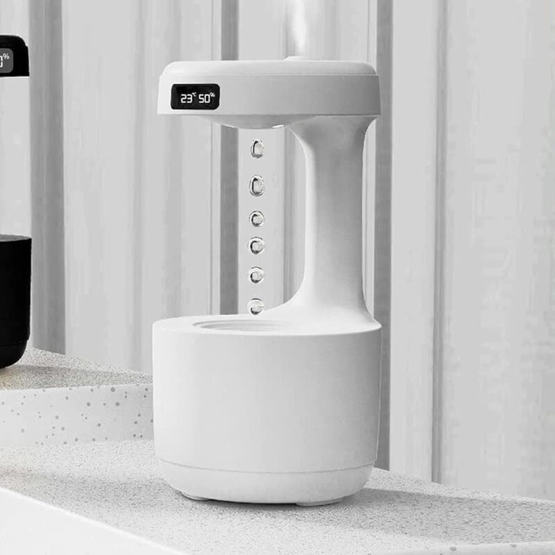 

Generic Seemie Water Drop Backflow Aromatherapy Anti Gravity Humidifier, White