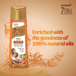 Emami 7 Oils in One Blends Hair Oil with Shea Butter for Dry & Brittle Hair, 200ml, 2 Piece