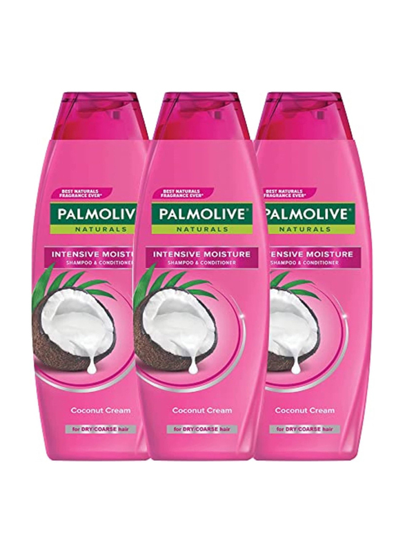 Palmolive Naturals Intensive Moisture Shampoo & Conditioner for Dry/Course Hair, 180ml, 3 Piece