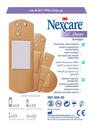 3M Nexcare Sheer Bandages, 50 Piece