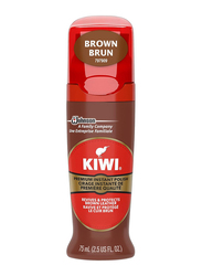 Kiwi Colour Shine Liquid Shoe Polish, Brown, 75ml