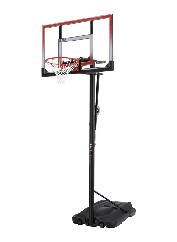 

Lifetime 50 inch X-Large Portable Action Grip Slam it Basketball System, 71566, Black/Red
