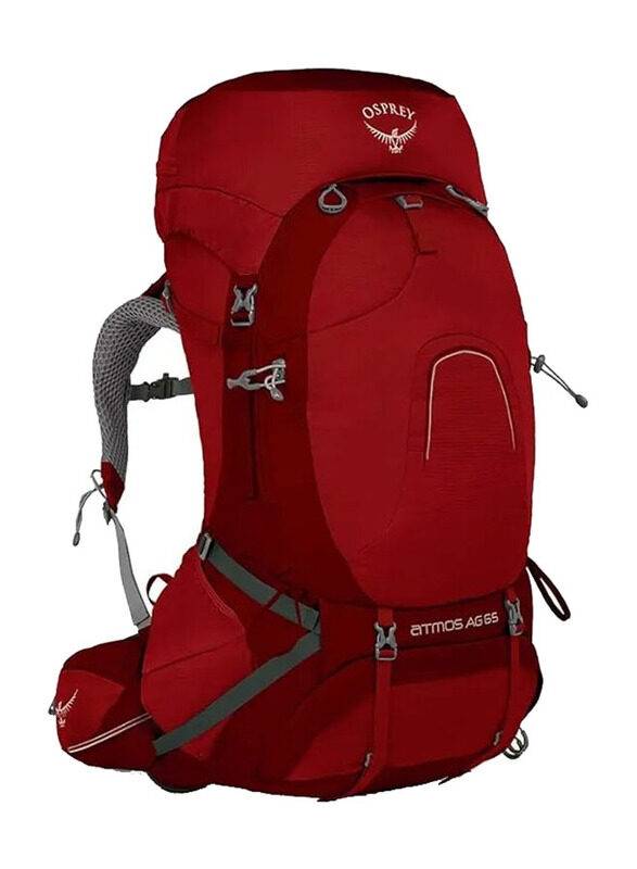 

Osprey Large Atmos AG 65 Rigby Camping Backpack, Red