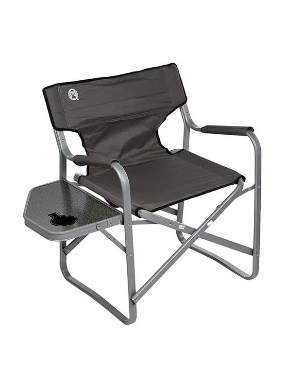 

Coleman Aluminum Deck Chair with Table, Grey