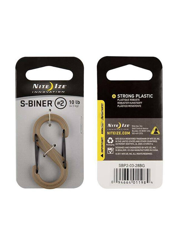 

Nite Ize S-Biner Plastic Dual Carabiner #2, Coyote